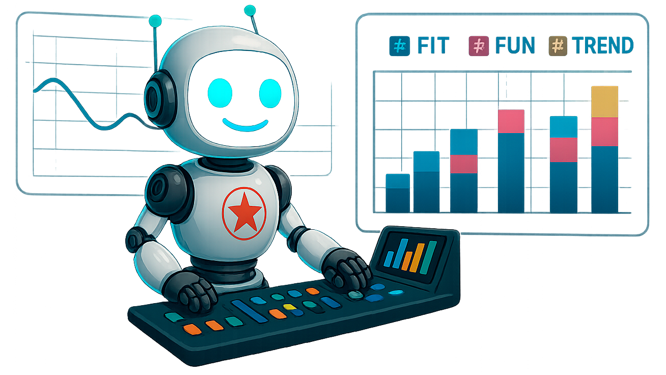 Nerdola operando o painel com gráficos do Dashboard